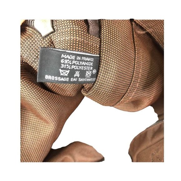 Hermes Chocolate Brown Tote Cotton Fabric Authentic France Large - Picture 3 of 7